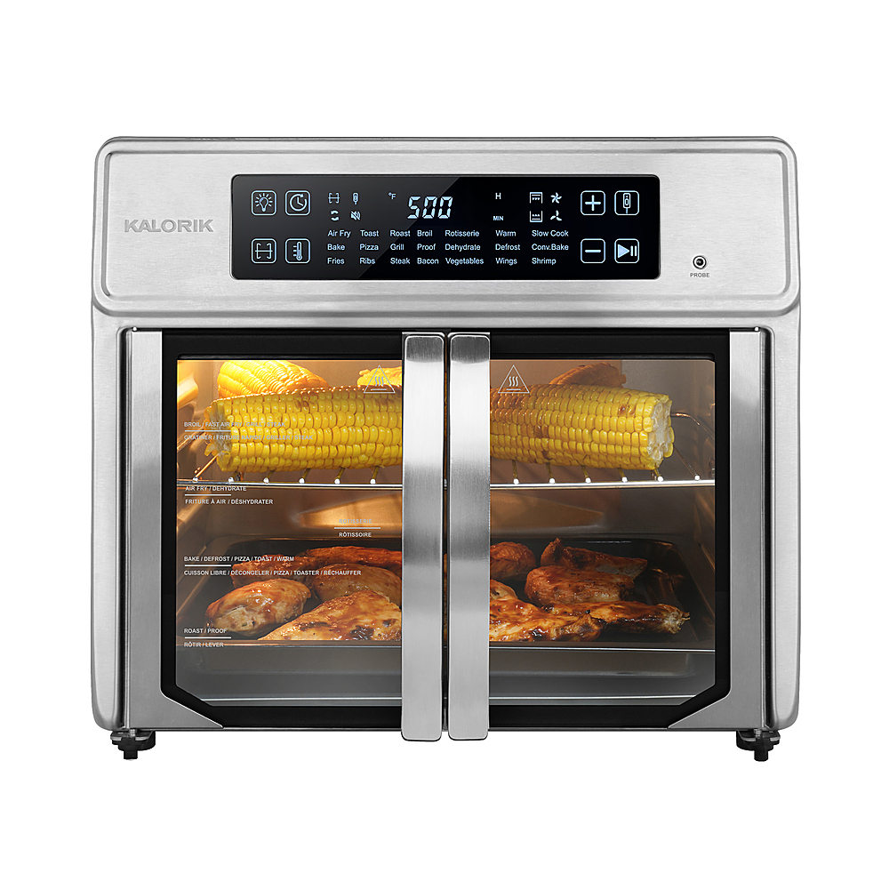  Kalorik MAXX Air Fryer Oven Grill Combo, 26 Quart, Smokeless  Indoor, Up to 500°F, 1700W, Digital Display, 22 Presets, 11 Accessories and  Bonus Cookbook : Home & Kitchen