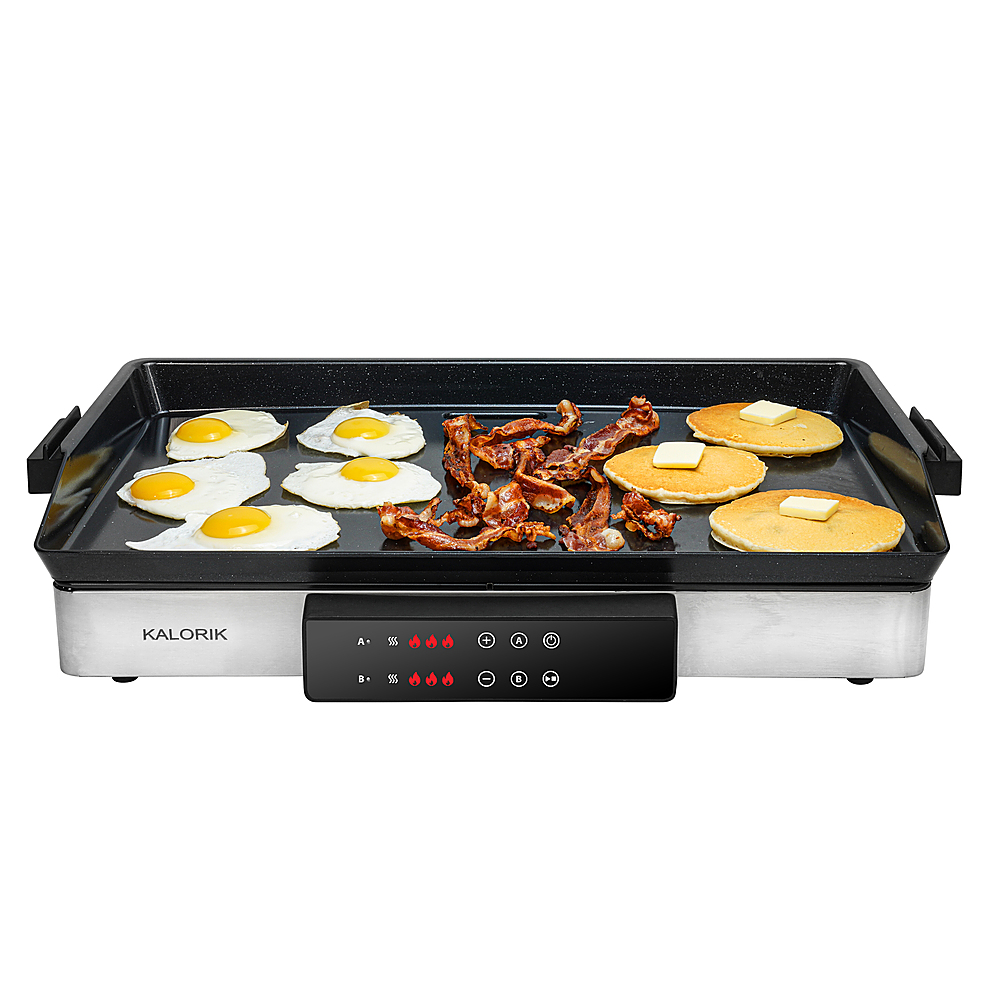 Kalorik MAXX 2-in-1 Electric Griddle & Double Cooktop Stainless Steel GR  52470 SS - Best Buy