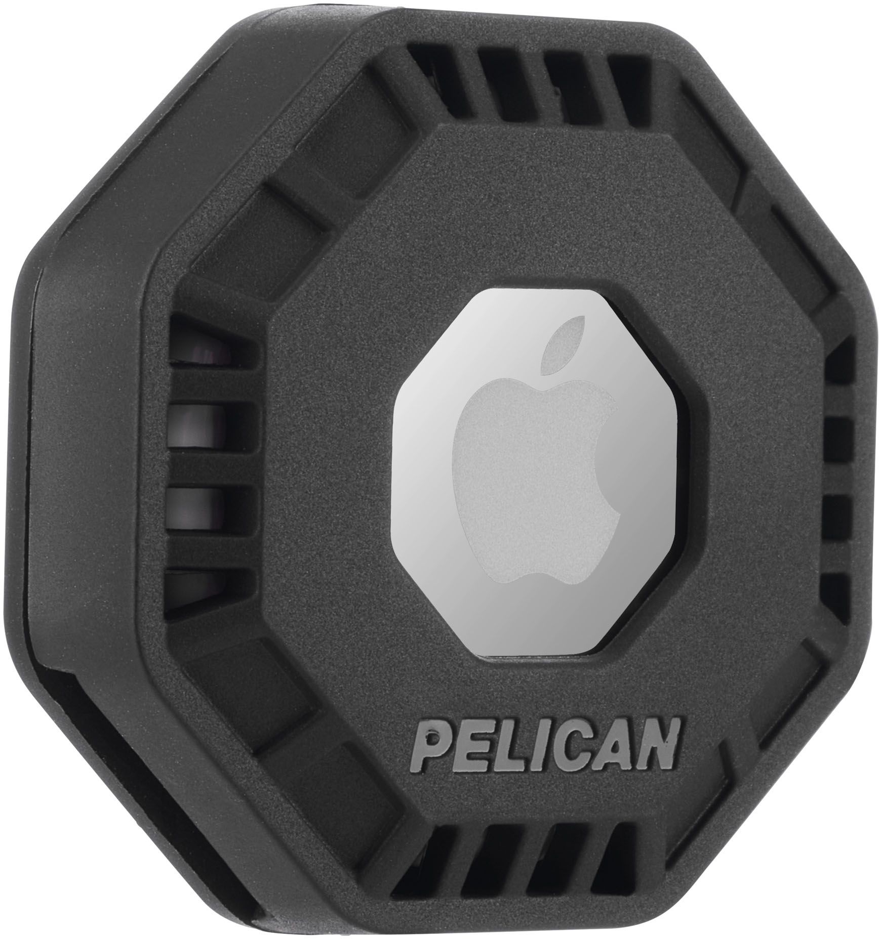 Left View: Pelican - Adventurer Stick-On Case for Apple AirTag - Black