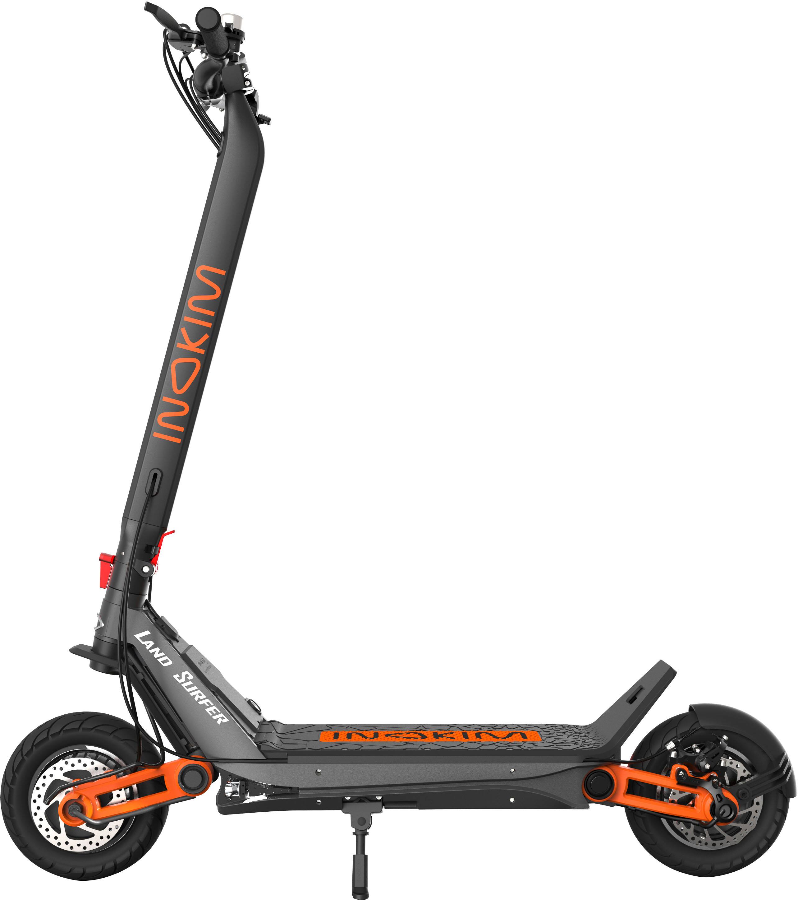 Left View: INOKIM - Oxo Super Scooter w/68 miles Max Operating Range & 40 mph Max Speed - Orange