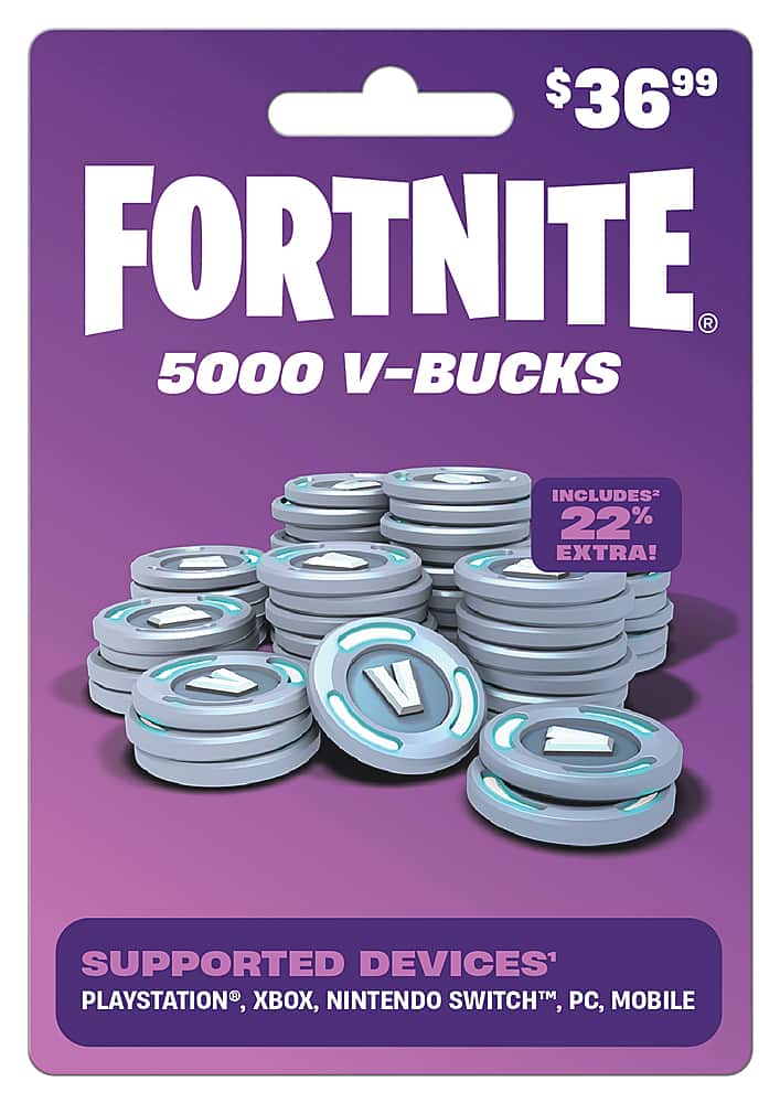 Front. Fortnite - V-Bucks $36.99.