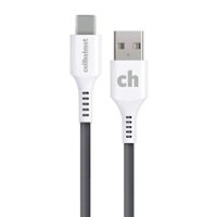Cellhelmet - 1' Type-C to Type-A USB Charge and Sync Cable - Gray - Front_Zoom