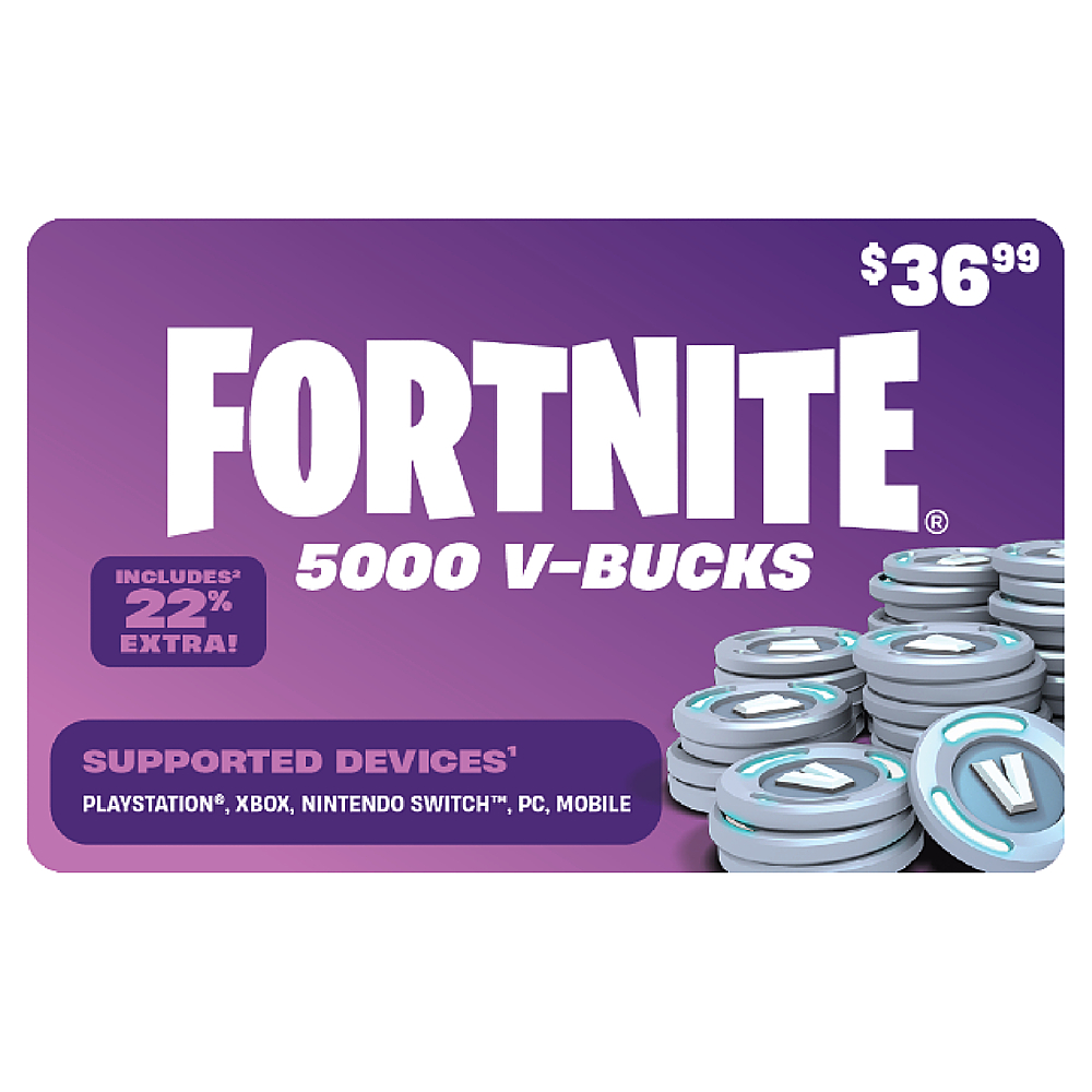 Fortnite V-Bucks and Fortnite Gift Cards, Buy V-Bucks
