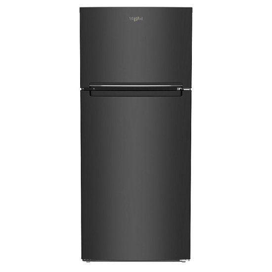 Front. Whirlpool - 16.3 Cu. Ft. Top-Freezer Refrigerator with Flexi-Slide Bin - Black.