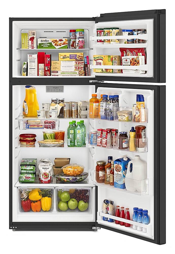 Alt View 3. Whirlpool - 16.3 Cu. Ft. Top-Freezer Refrigerator with Flexi-Slide Bin - Black.