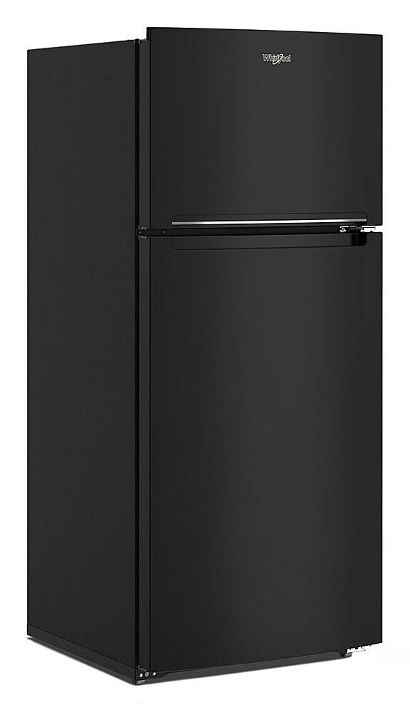 Left. Whirlpool - 16.3 Cu. Ft. Top-Freezer Refrigerator with Flexi-Slide Bin - Black.