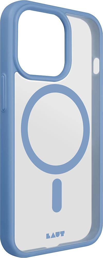 Angle. LAUT - Huex Protect Case with MagSafe for Apple iPhone 14 - Blue.