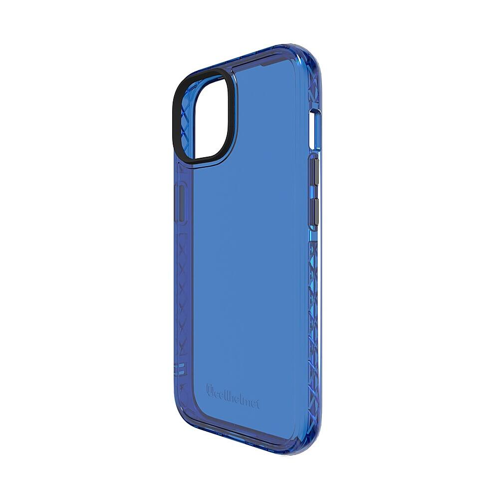 Angle. Cellhelmet - Altitude X Series Case for Apple iPhone 15 - Bermuda Blue.