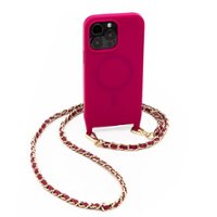 Bryten - Monarch Crossbody Case with MagSafe for Apple iPhone 14 Pro Max - Magenta - Front_Zoom