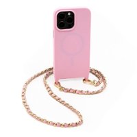 Bryten - Monarch Crossbody Case with MagSafe for Apple iPhone 14 Pro - Pink - Front_Zoom