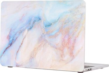 SaharaCase - Hybrid-Flex Arts Case for Apple MacBook Pro 13" Laptops - Marble Blue - Front_Zoom