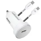 Front. Cellhelmet - 25W PD Car Charger Plug with 3' Round Type-C to C-Cable - Gray.