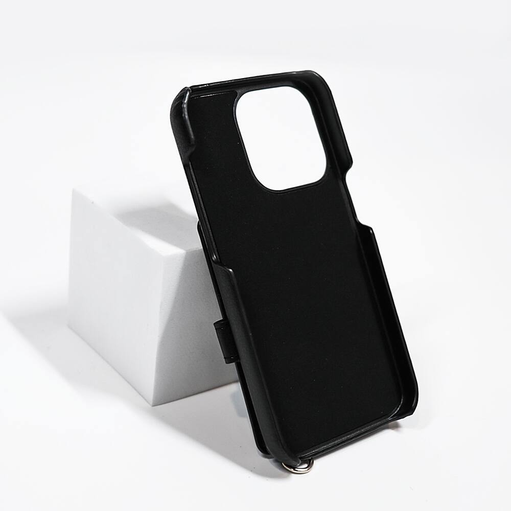 Alt View 1. Bryten - Silverlake Vegan Leather Wallet Crossbody Case for Apple iPhone 14 Pro / iPhone 13 Pro - Black.