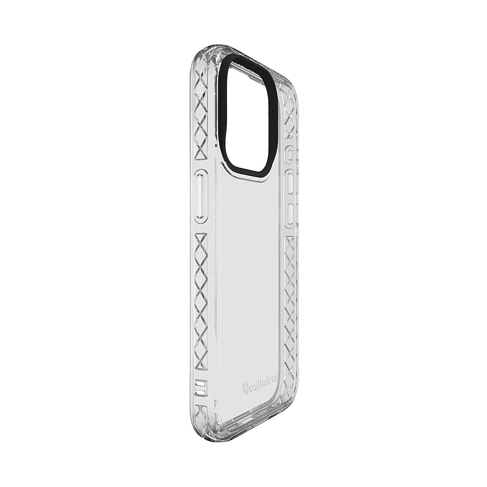 Left View: Cellhelmet - Altitude X Series Case for Apple iPhone 15 Pro - Crystal Clear