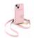Front. Bryten - Silverlake Vegan Leather Wallet Crossbody Case for Apple iPhone 14 / 13 - Peony Pink.