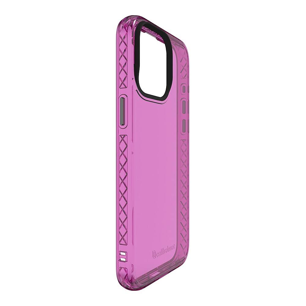 Left View: Cellhelmet - Altitude X Series Case for Apple iPhone 15 Max - Vivid Magenta