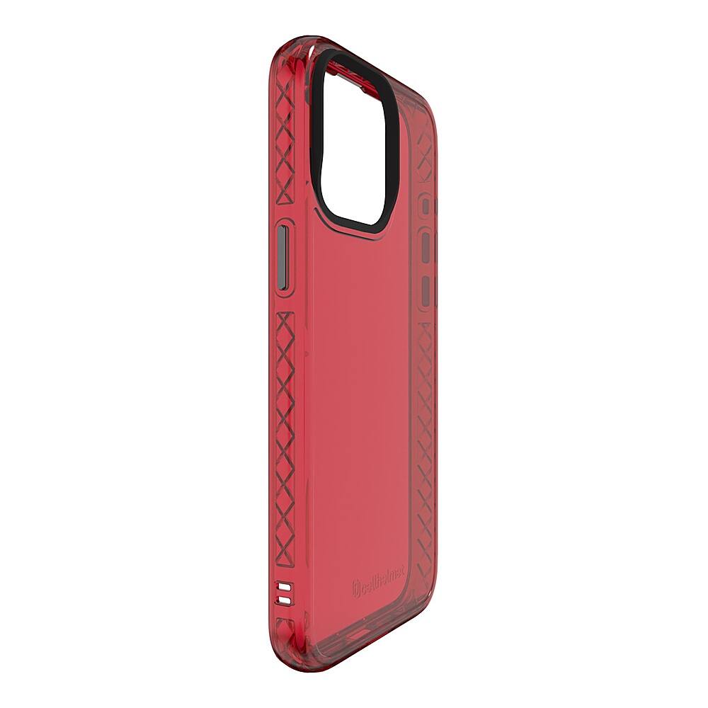 Left. Cellhelmet - Altitude X Series Case for Apple iPhone 15 Max - Scarlett Red.