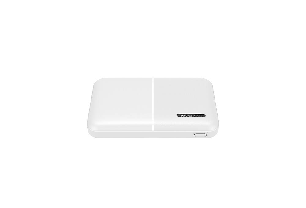 Front. Cellhelmet - 5,000mAh Power Bank with Dual USB ports - White.