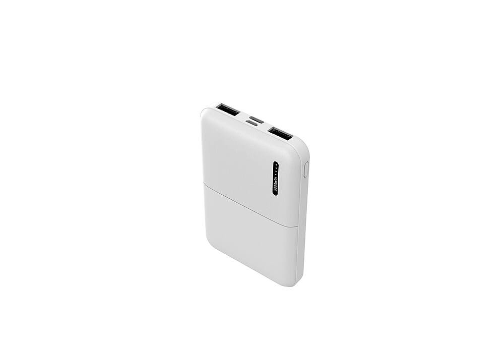 Alt View 1. Cellhelmet - 5,000mAh Power Bank with Dual USB ports - White.