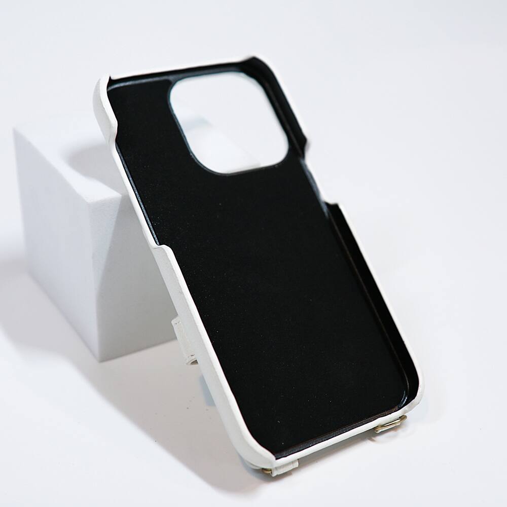 Alt View 2. Bryten - Silverlake Vegan Leather Wallet Crossbody Case for Apple iPhone 14 Pro / iPhone 13 Pro - Pearl White.