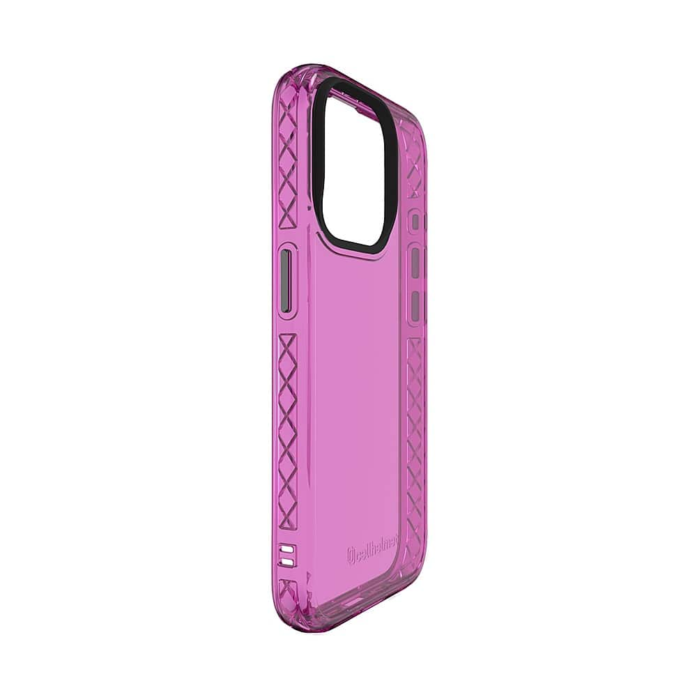 Left View: Cellhelmet - Altitude X Series Case for Apple iPhone 15 Pro - Vivid Magenta