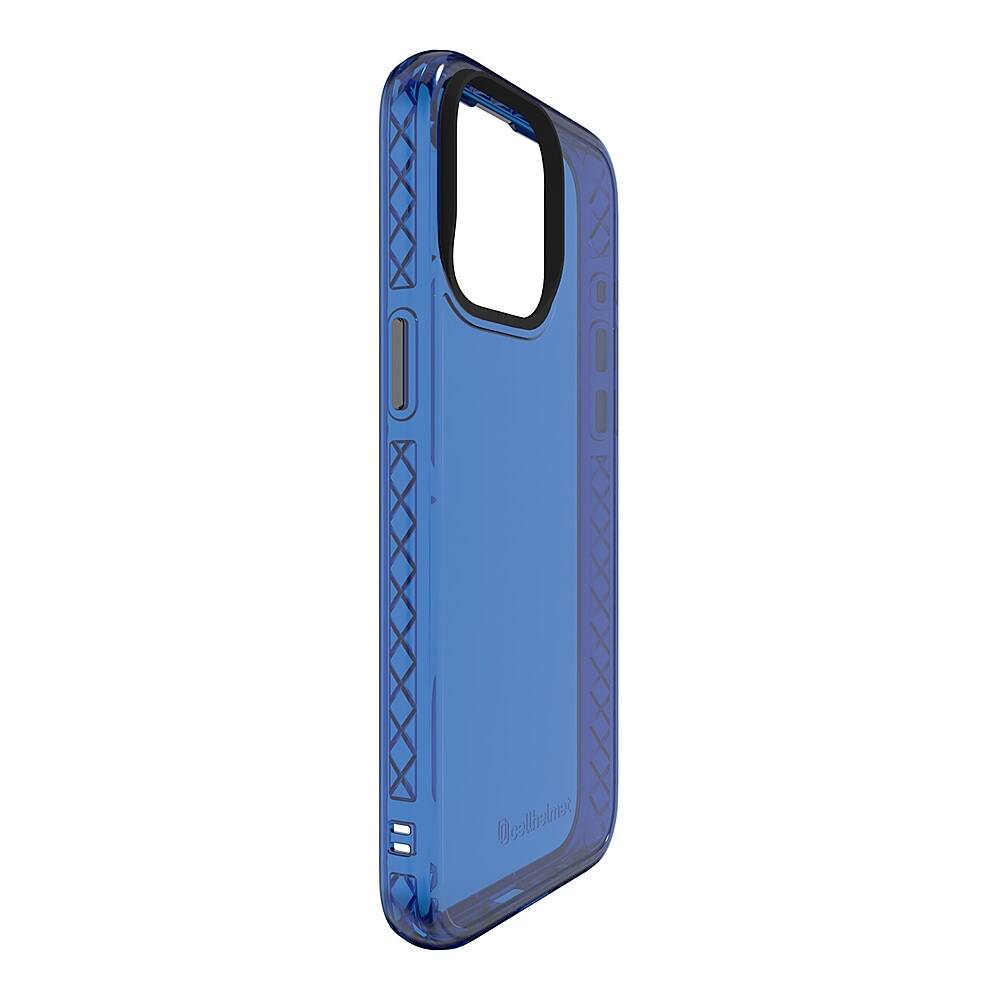 Left. Cellhelmet - Altitude X Series Case for Apple iPhone 15 Max - Bermuda Blue.