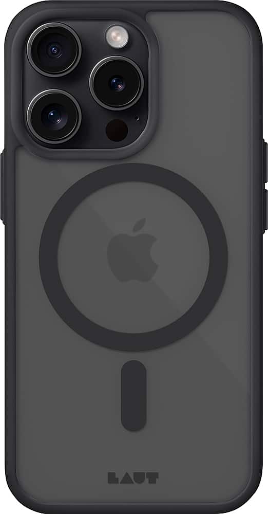 Front. LAUT - Huex Protect Case with MagSafe for Apple iPhone 15 Pro - Black.
