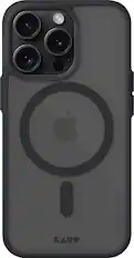 Front. LAUT - Huex Protect Case with MagSafe for Apple iPhone 15 Pro - Black.
