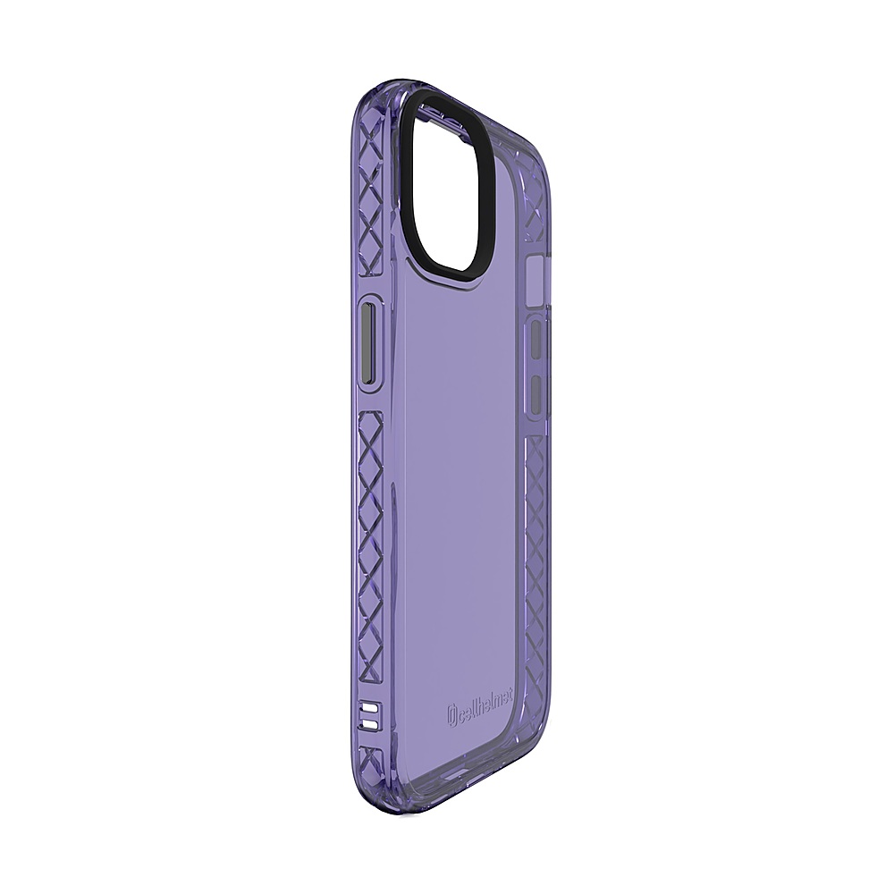 Left View: Cellhelmet - Altitude X Series Case for Apple iPhone 15 - Midnight Lilac