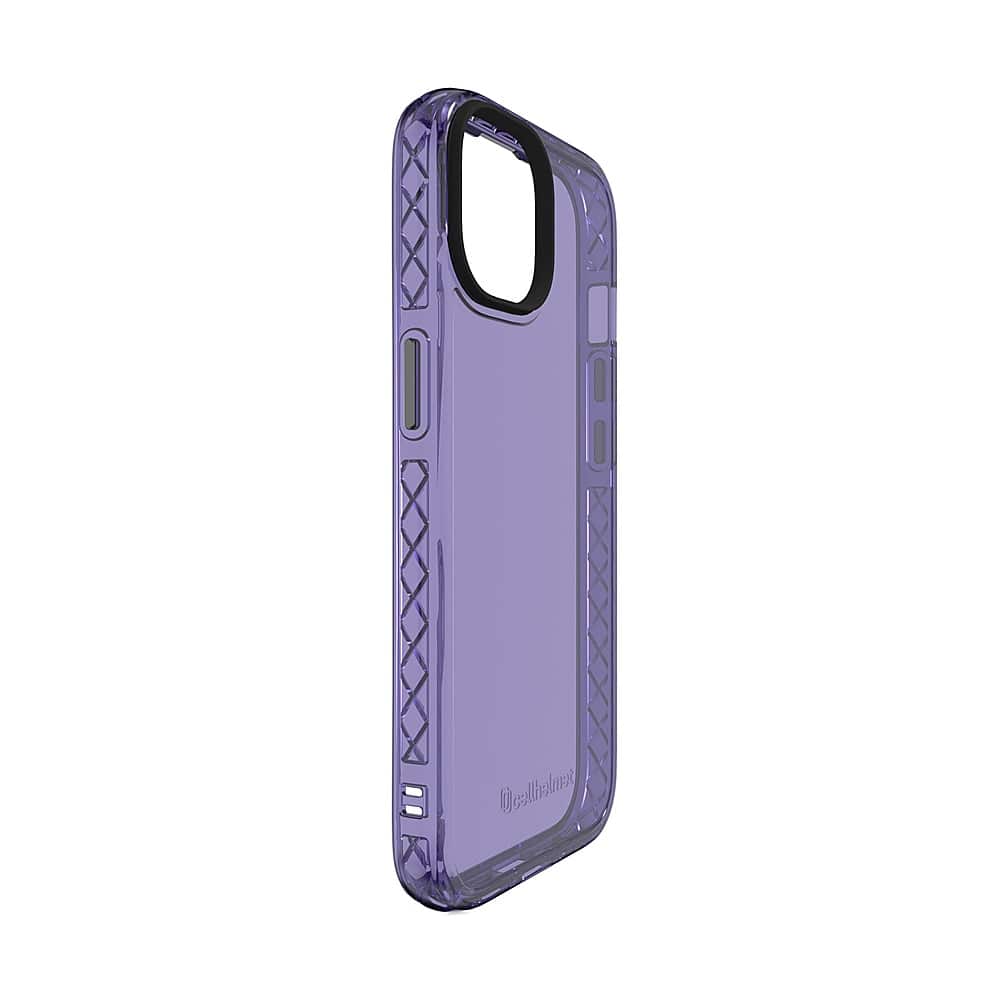 Left. Cellhelmet - Altitude X Series Case for Apple iPhone 15 - Midnight Lilac.