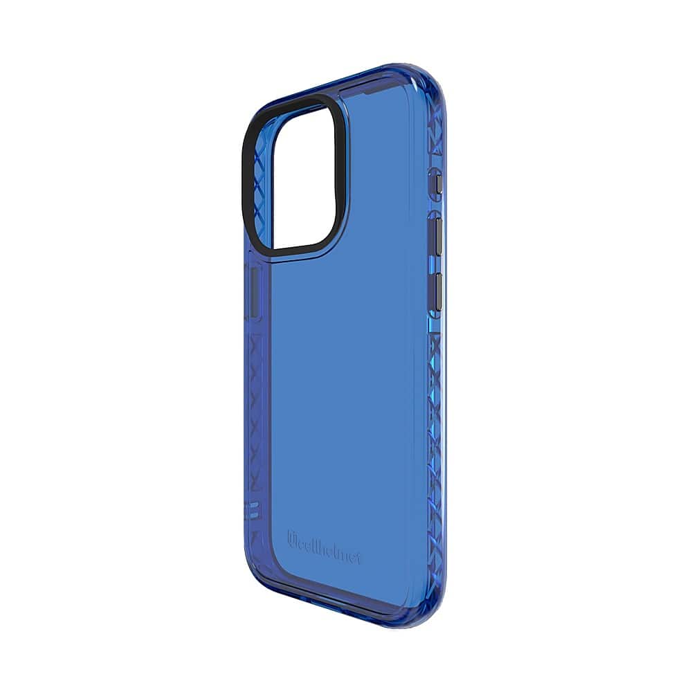 Angle. Cellhelmet - Altitude X Series Case for Apple iPhone 15 Pro - Bermuda Blue.
