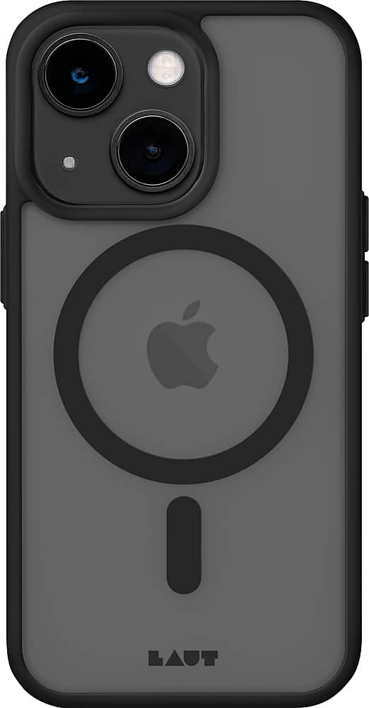 Front. LAUT - Huex Protect Case with MagSafe for Apple iPhone 14 - Black.