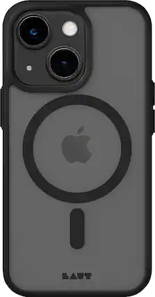 Front. LAUT - Huex Protect Case with MagSafe for Apple iPhone 14 - Black.