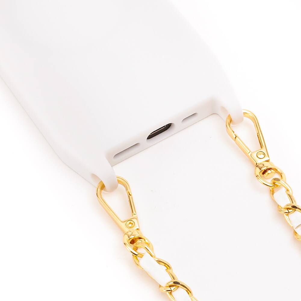 Left. Bryten - Monarch Crossbody Case with MagSafe for Apple iPhone 14 Pro Max - Marshmallow White.