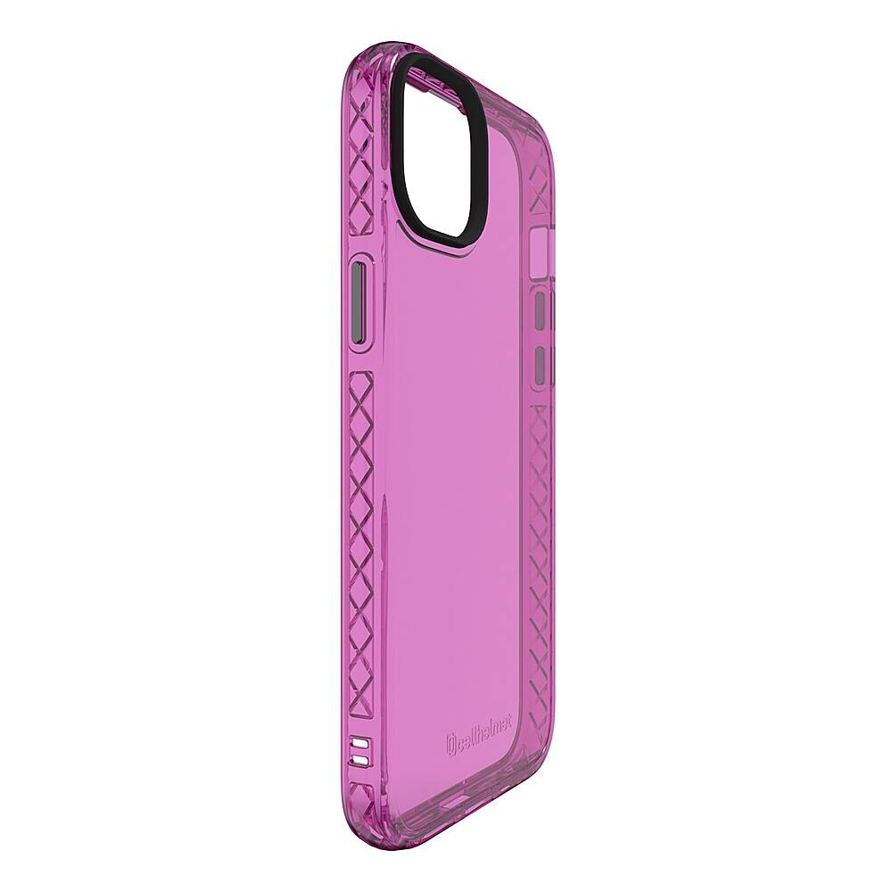 Left View: Cellhelmet - Altitude X Series Case for Apple iPhone 15 Plus - Vivid Magenta