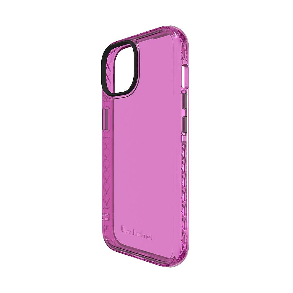 Angle. Cellhelmet - Altitude X Series Case for Apple iPhone 15 - Vivid Magenta.