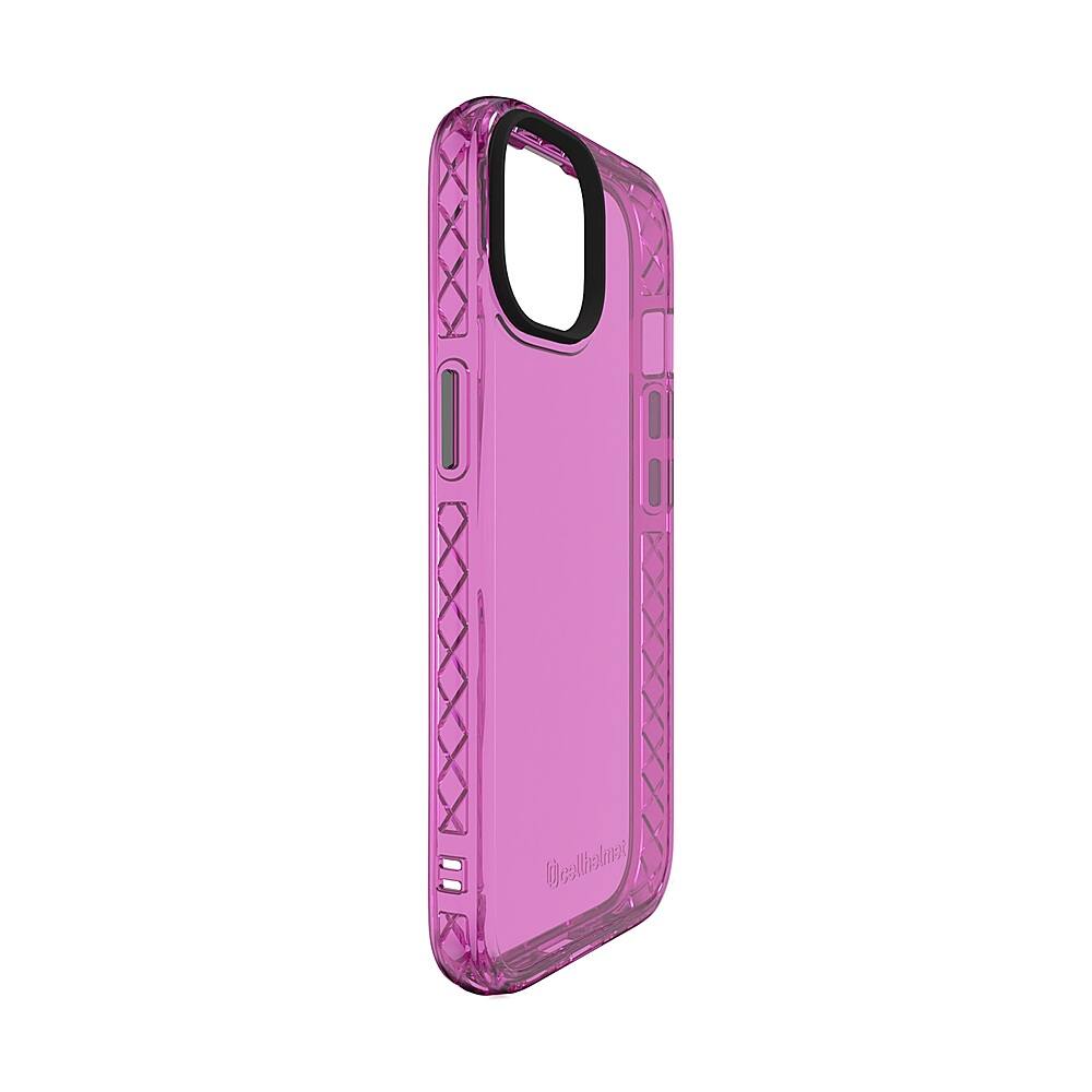 Left. Cellhelmet - Altitude X Series Case for Apple iPhone 15 - Vivid Magenta.