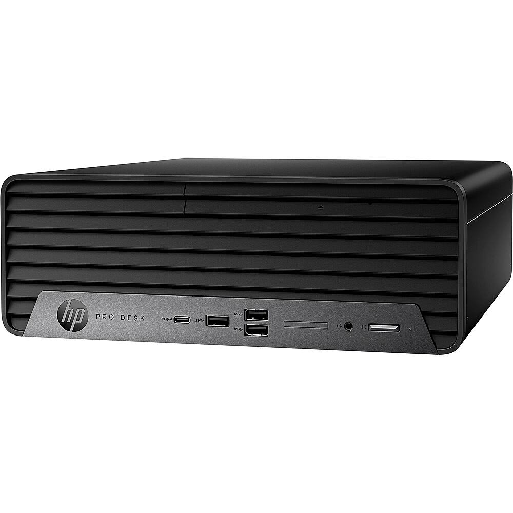 Left View: HP - Pro 400 G9 SFF Desktop - Intel Core i5 - 16GB Memory - 256GB SSD - Black