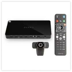 Caavo - Jubilee TV - Control Mom’s TV from Your Phone - TV Video Calling & Medication Reminders -Designed for Seniors & Families - Black - Front_Zoom