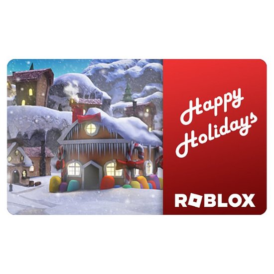 Roblox $25 Happy Holidays Snow Scene Digital Gift Card [Includes
