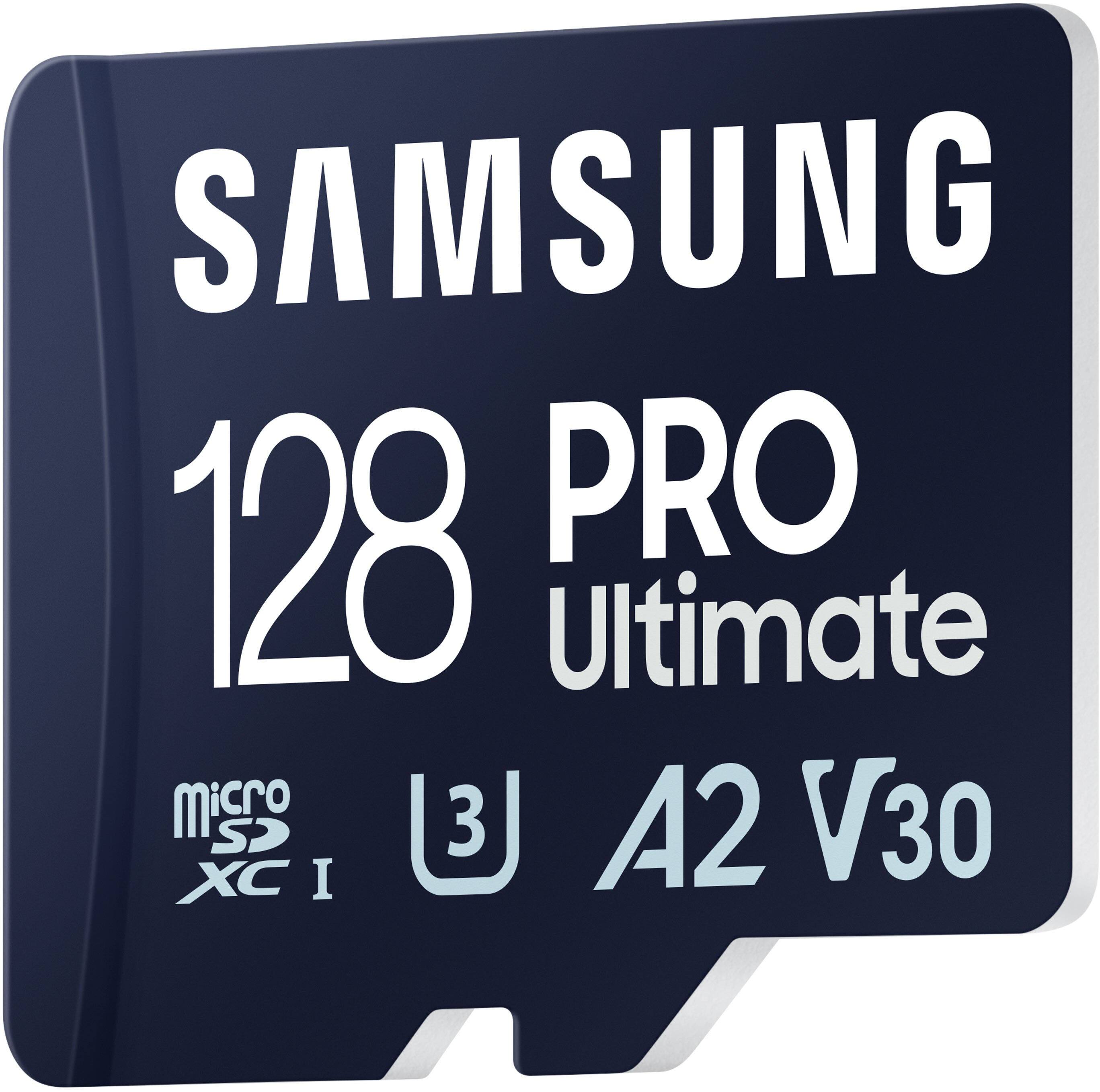 Alt View 12. Samsung - Pro Ultimate and Reader 128GB microSDXC Memory Card - Blue.