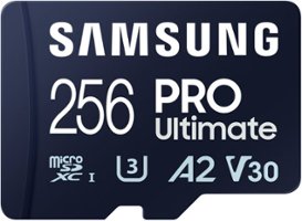 Samsung - Pro Ultimate and Adapter 256GB microSDXC Memory Card - Front_Zoom
