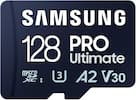 Front. Samsung - Pro Ultimate and Adapter 128GB microSDXC Memory Card.