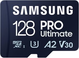 Samsung - Pro Ultimate and Adapter 128GB microSDXC Memory Card - Front_Zoom