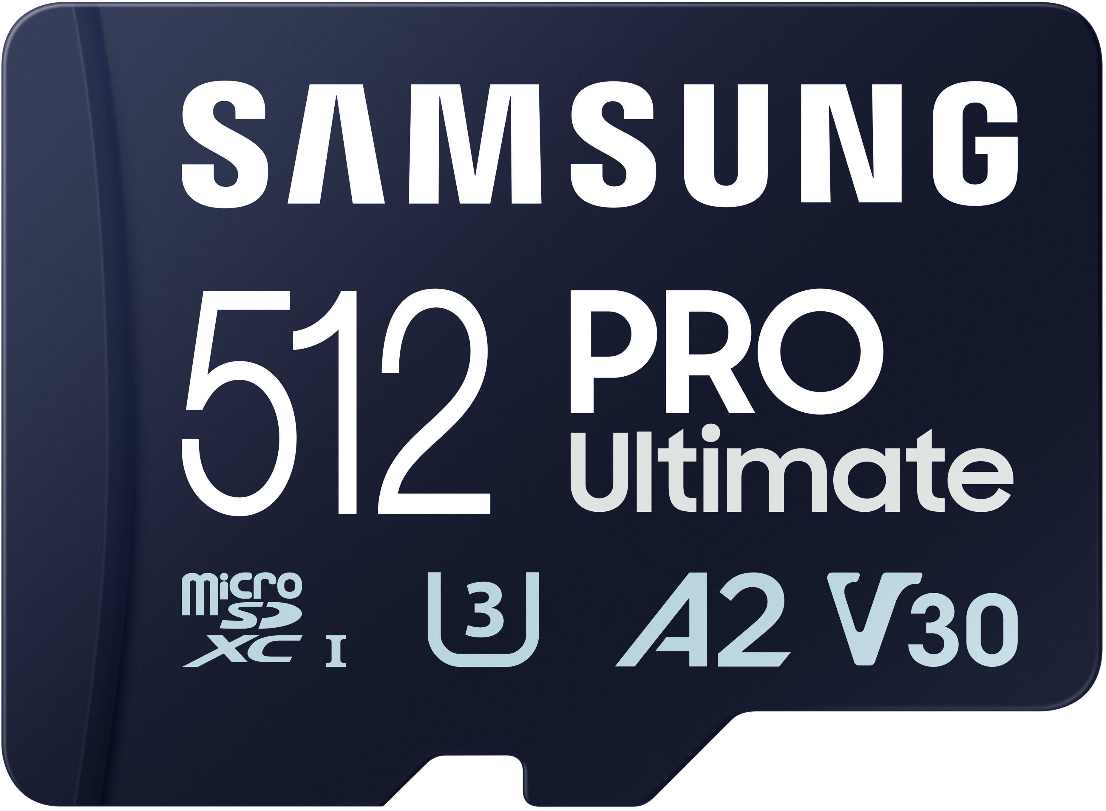 Alt View 11. Samsung - SAMSUNG PRO Ultimate + Reader 512GB microSDXC Memory Card, Up-to 200 MB/s, UHS-I, C10, U3,  V30, A2 - Blue.