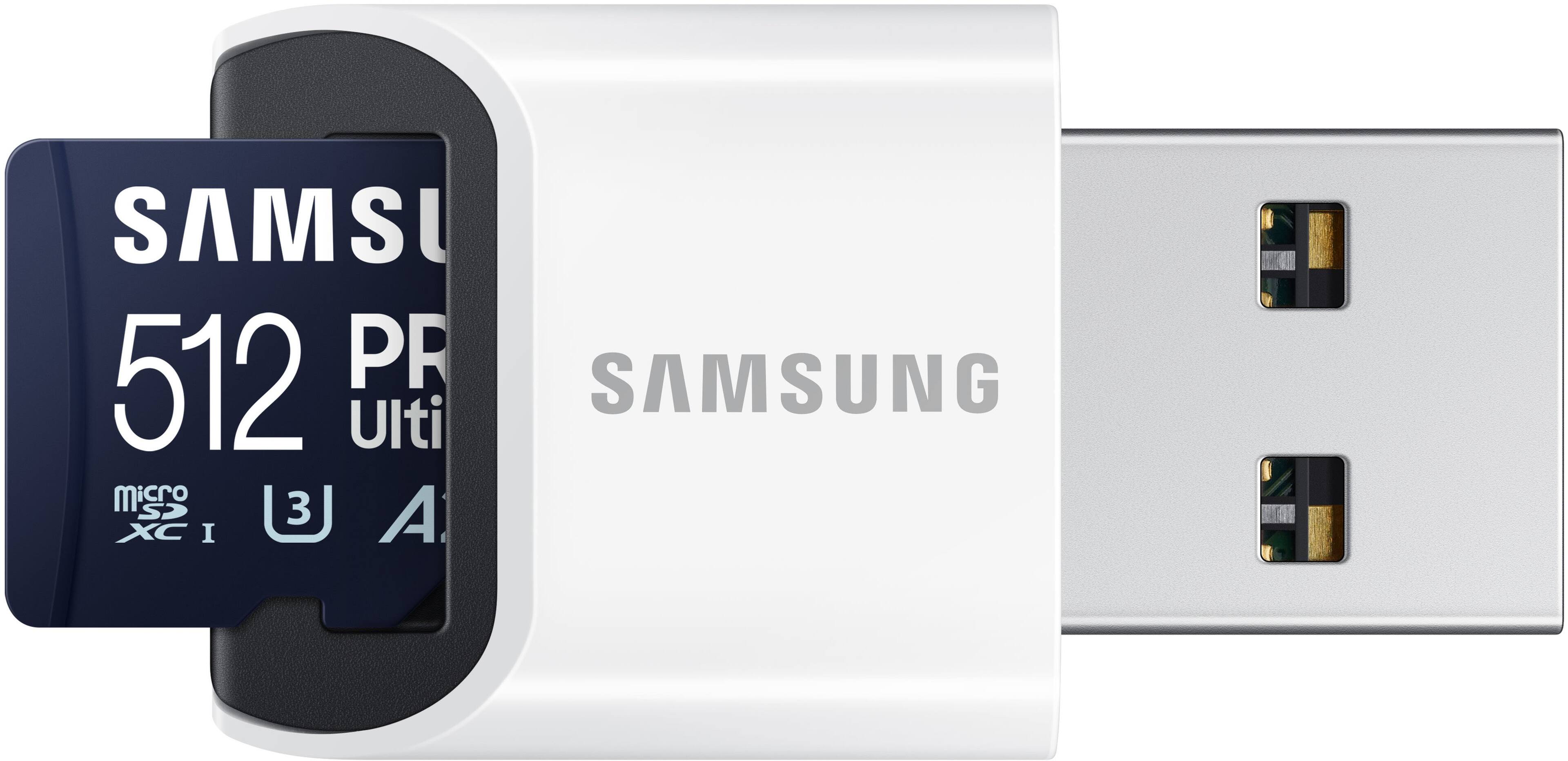 Alt View 14. Samsung - SAMSUNG PRO Ultimate + Reader 512GB microSDXC Memory Card, Up-to 200 MB/s, UHS-I, C10, U3,  V30, A2 - Blue.