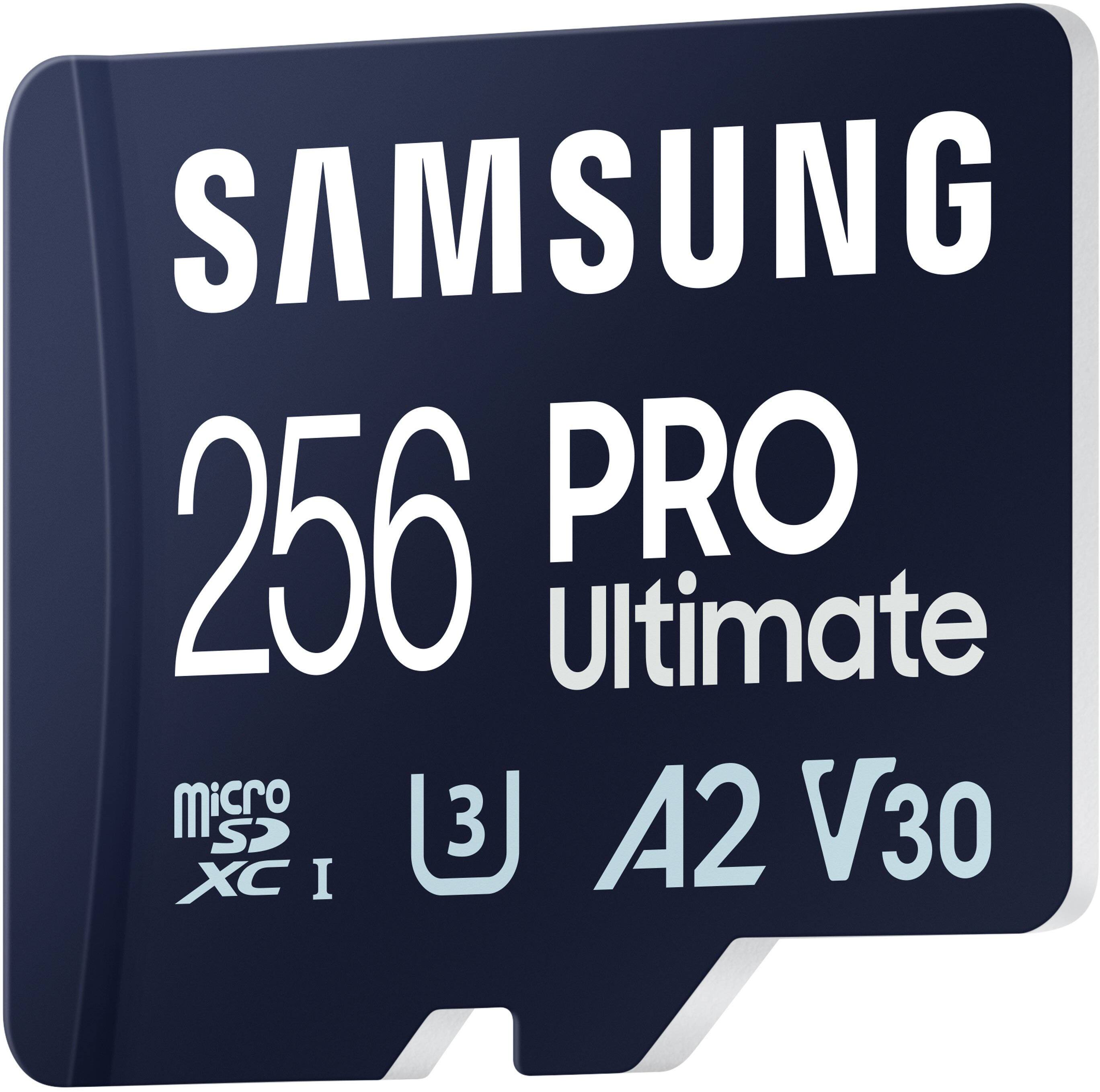 Alt View 12. Samsung - Pro Ultimate and Reader 256GB microSDXC Memory Card - Blue.