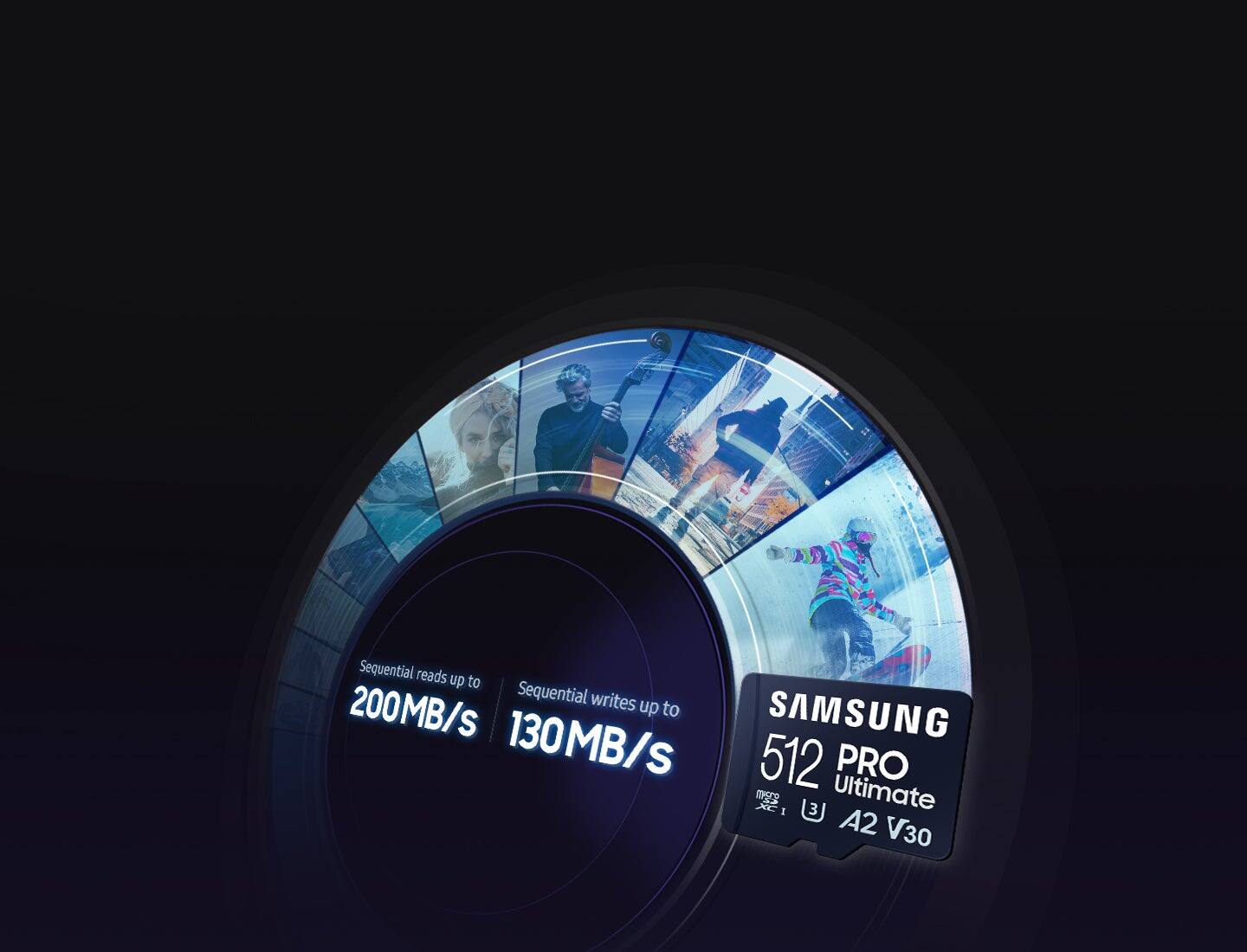 Alt View 15. Samsung - Pro Ultimate and Adapter 512GB microSDXC Memory Card.