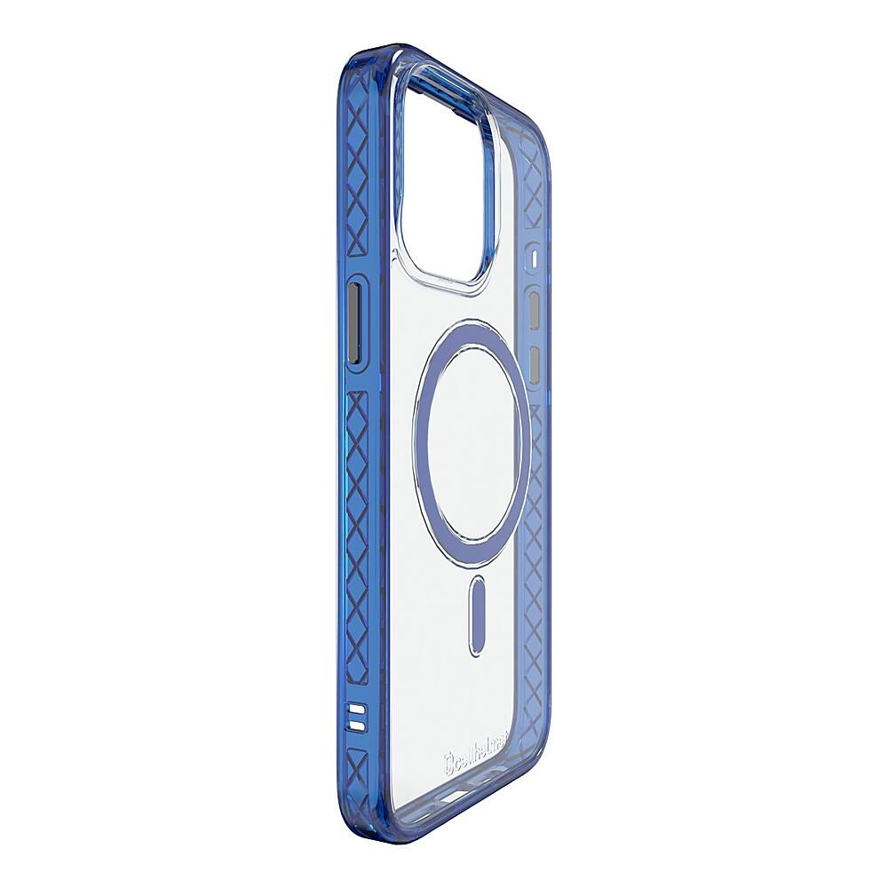 Left. Cellhelmet - Magnitude Series Case with MagSafe for Apple iPhone 15 Pro Max - Bermuda Blue.