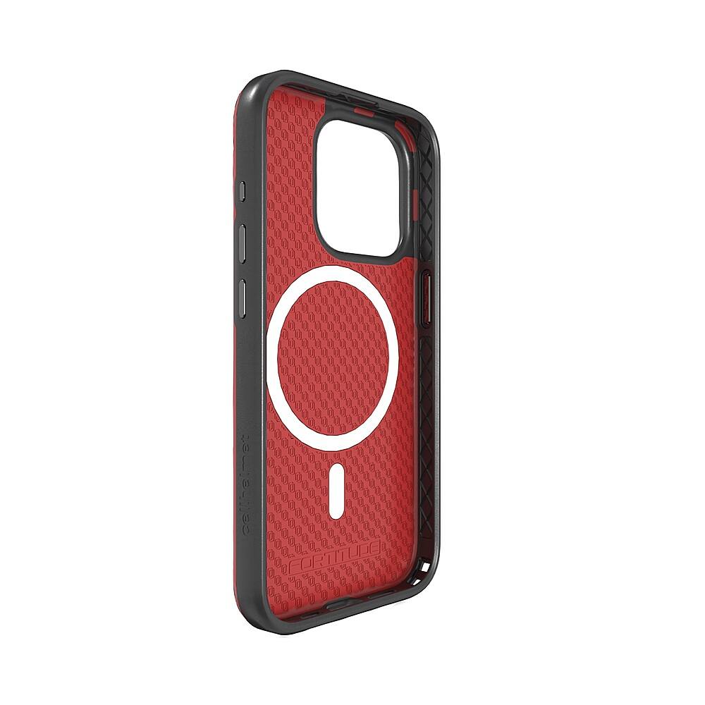 Alt View 2. Cellhelmet - Fortitude Series Case with MagSafe for Apple iPhone 15 Pro - Scarlett Red.
